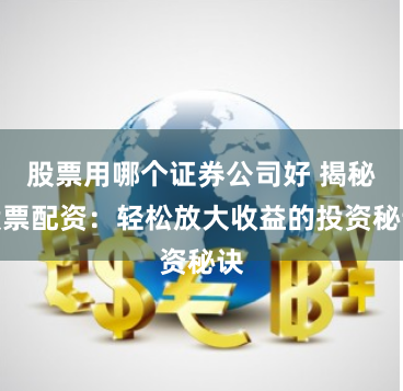 股票用哪个证券公司好 揭秘股票配资：轻松放大收益的投资秘诀